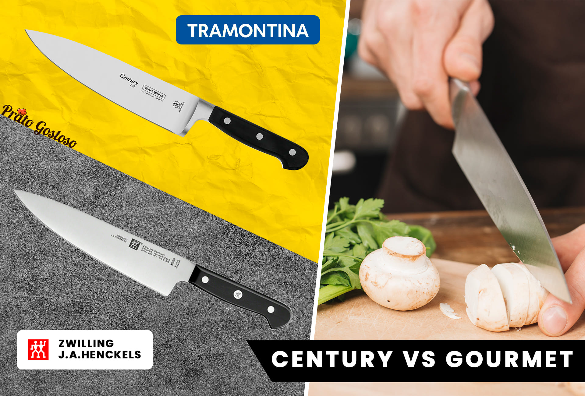 Qual é a Melhor Faca Custo-Benefício: Tramontina Century ou Zwilling Gourmet?